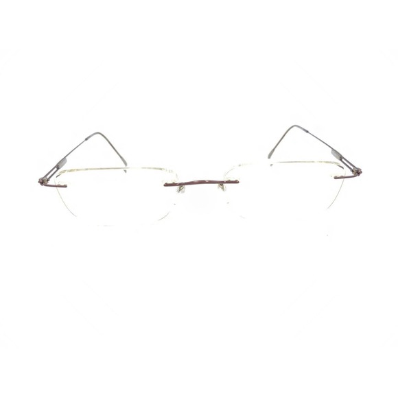 Silhouette 7663 40 6087 Titanium Brown Rimless Eyeglasses Frames 52-19 140 - Picture 6 of 13